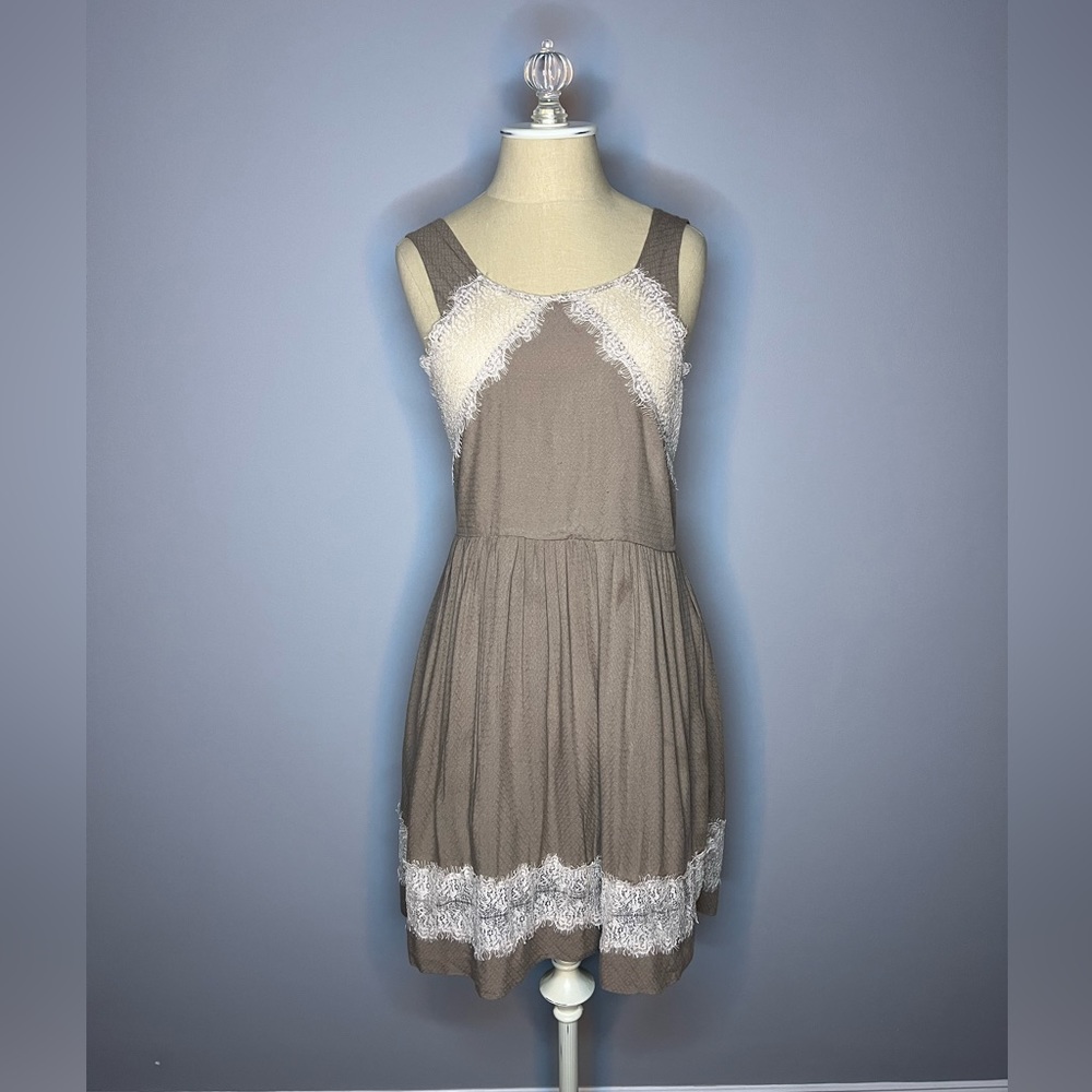 Free People Bohemian Beige and Lace Dress